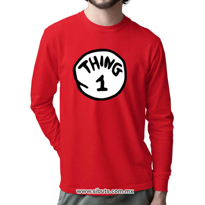 Playera Hombre Manga Larga Dr. Seuss Thing 1