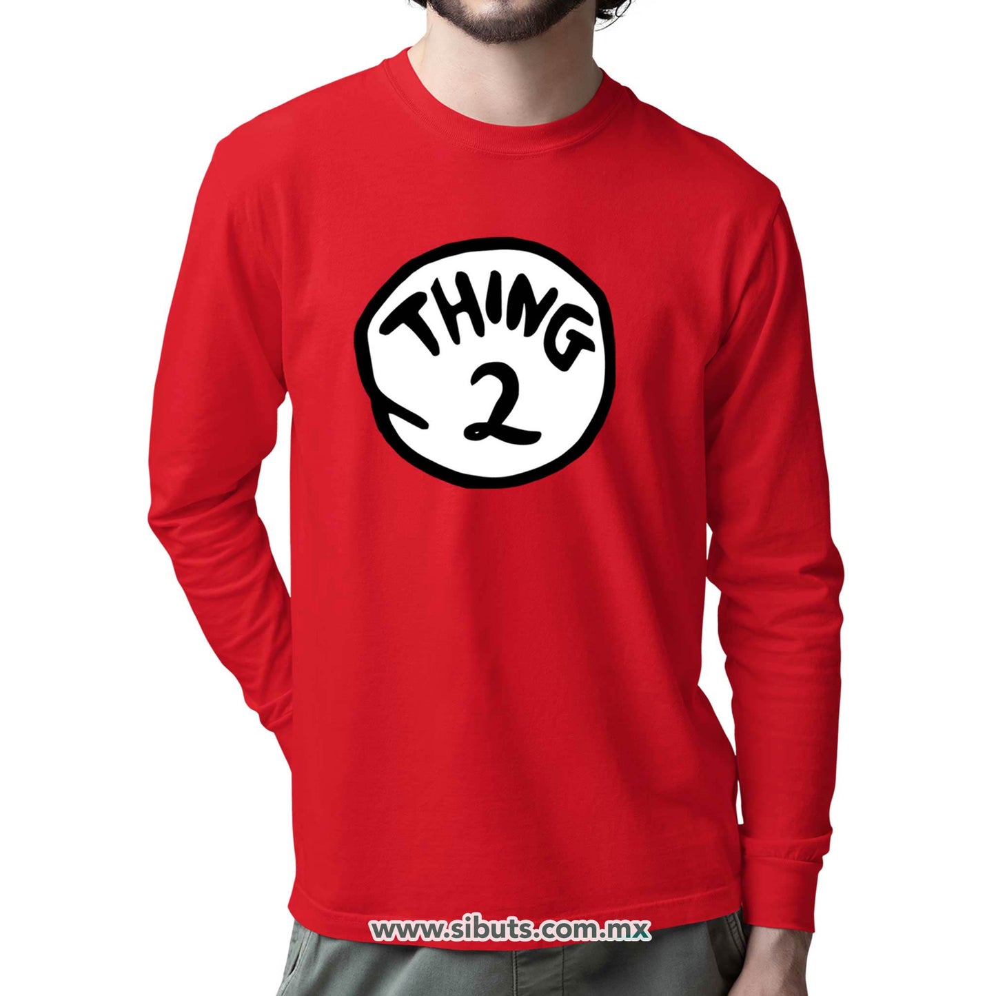 Playera Hombre Manga Larga Dr. Seuss Thing 2