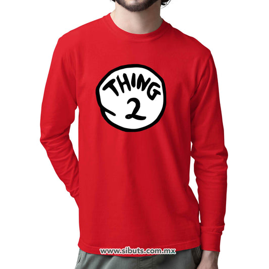 Playera Hombre Manga Larga Dr. Seuss Thing 2