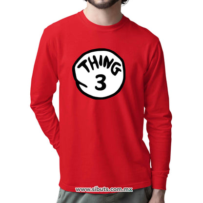 Playera Hombre Manga Larga Dr. Seuss Thing 3