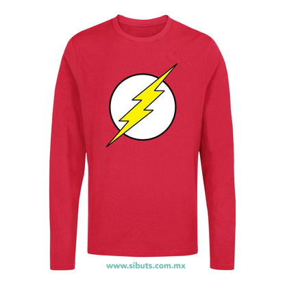 Playera Hombre Manga Larga Flash