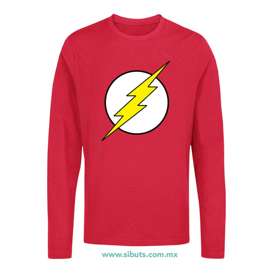 Playera Hombre Manga Larga Flash