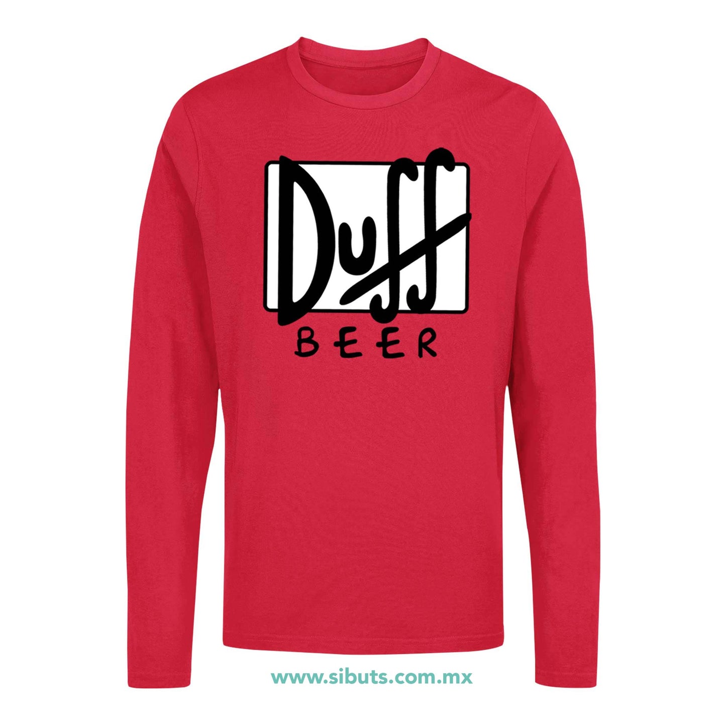 Playera Hombre Manga Larga Los Simpsons Beer Duff