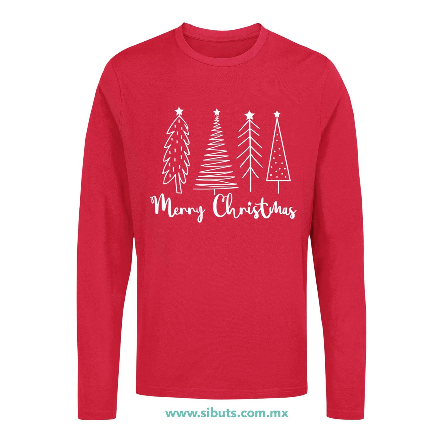 Playera Hombre Manga Larga Merry Christmas