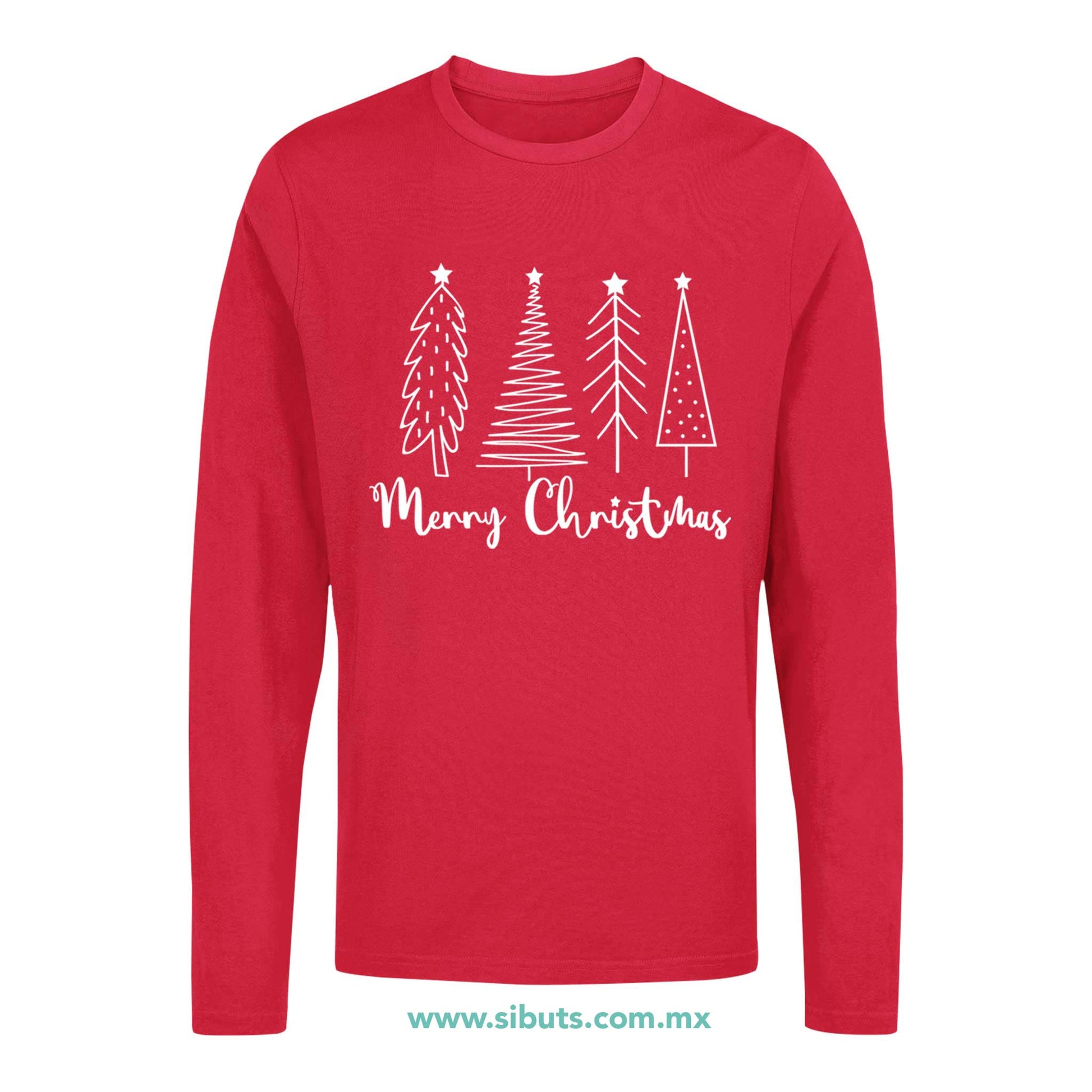 Playera Hombre Manga Larga Merry Christmas