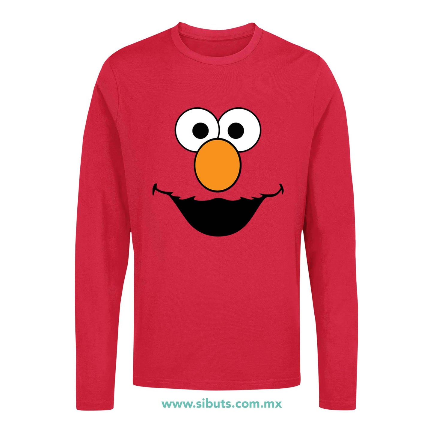 Playera Hombre Manga Larga Plaza Sesamo Elmo