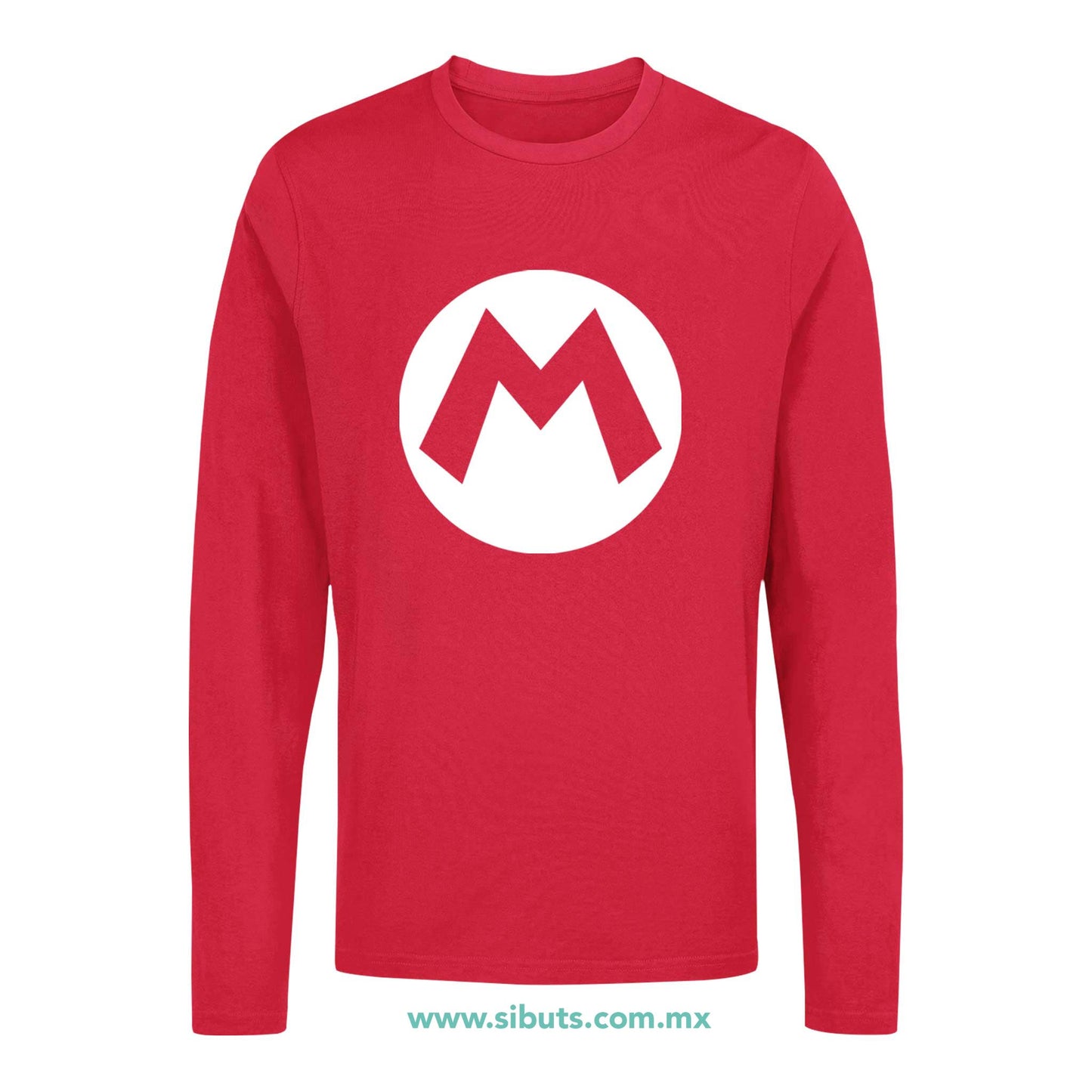 Playera Hombre Manga Larga Super Mario Bros