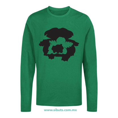 Playera Hombre Manga Larga Pokemon Bulbasaur Evolutions
