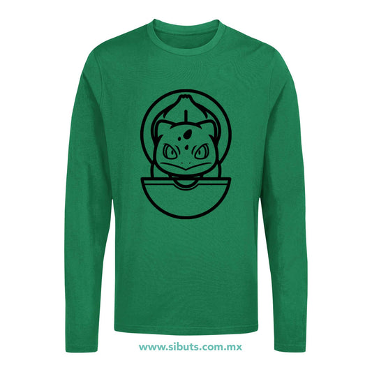 Playera Hombre Manga Larga Pokemon Bulbasaur Point