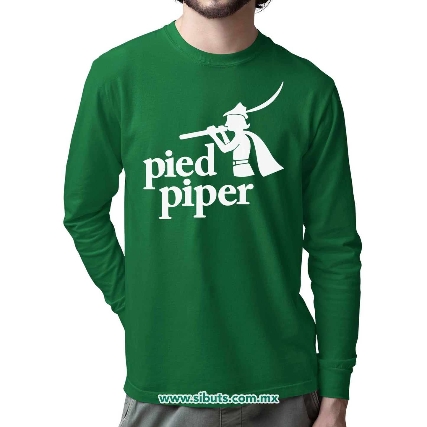 Playera Hombre Manga Larga Silicon Valley Pied Piper