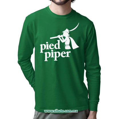 Playera Hombre Manga Larga Silicon Valley Pied Piper