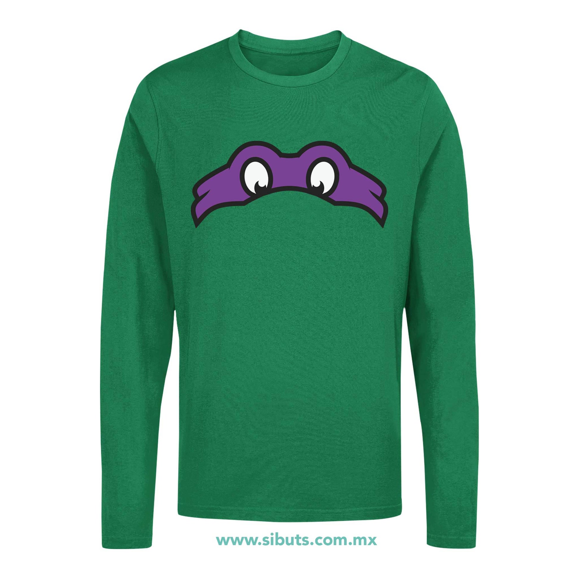Playera Hombre Manga Larga Tortuga Ninja Donatelo