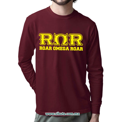 Playera Hombre Manga Larga Monsters University Roar Omega Roar