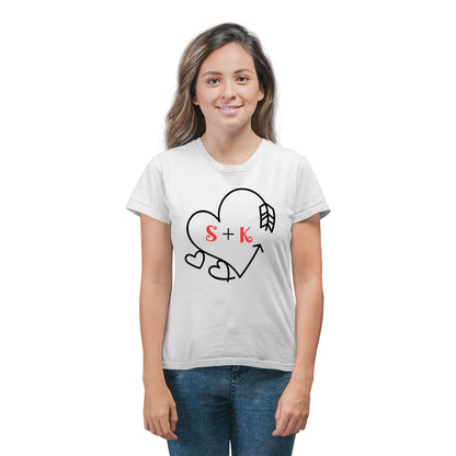 Playera para Parejas Personalizada con Iniciales