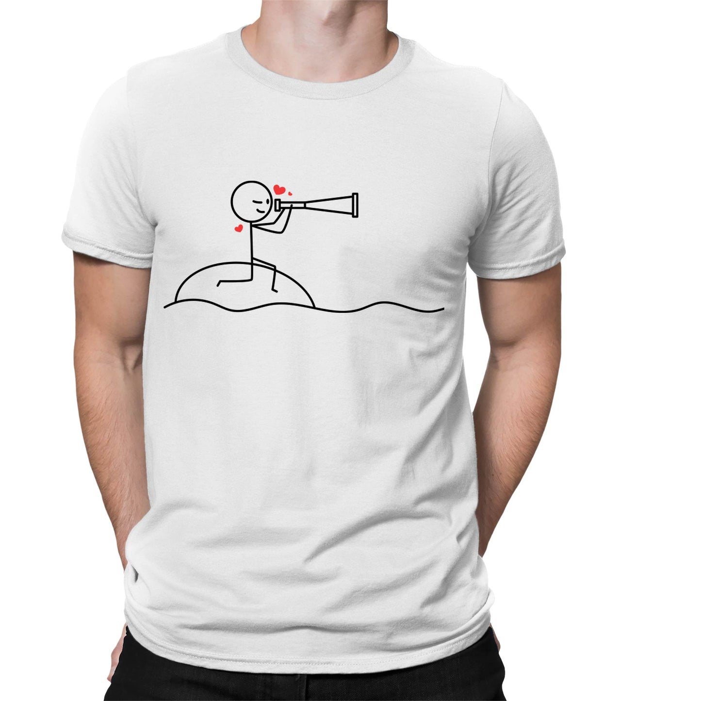 Playera para Parejas Dibujo Amor a Distancia