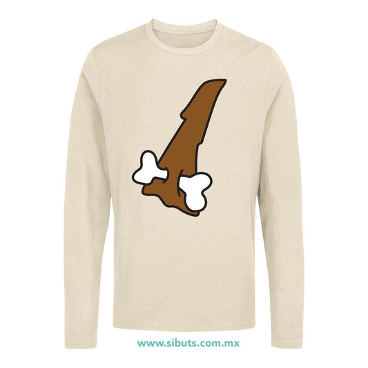 Playera Hombre Manga Larga Picapiedra Bam Bam