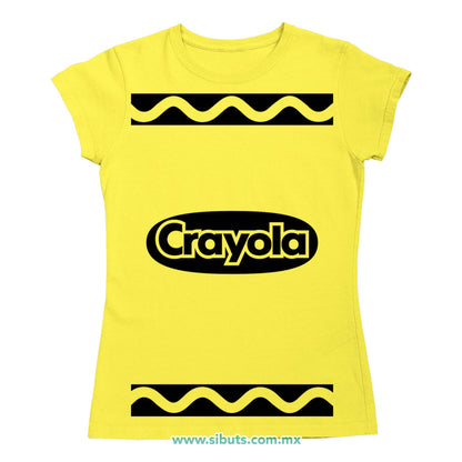 Playera Mujer Crayola Amarilla
