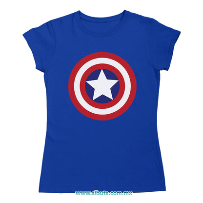 Playera Mujer Capitan America