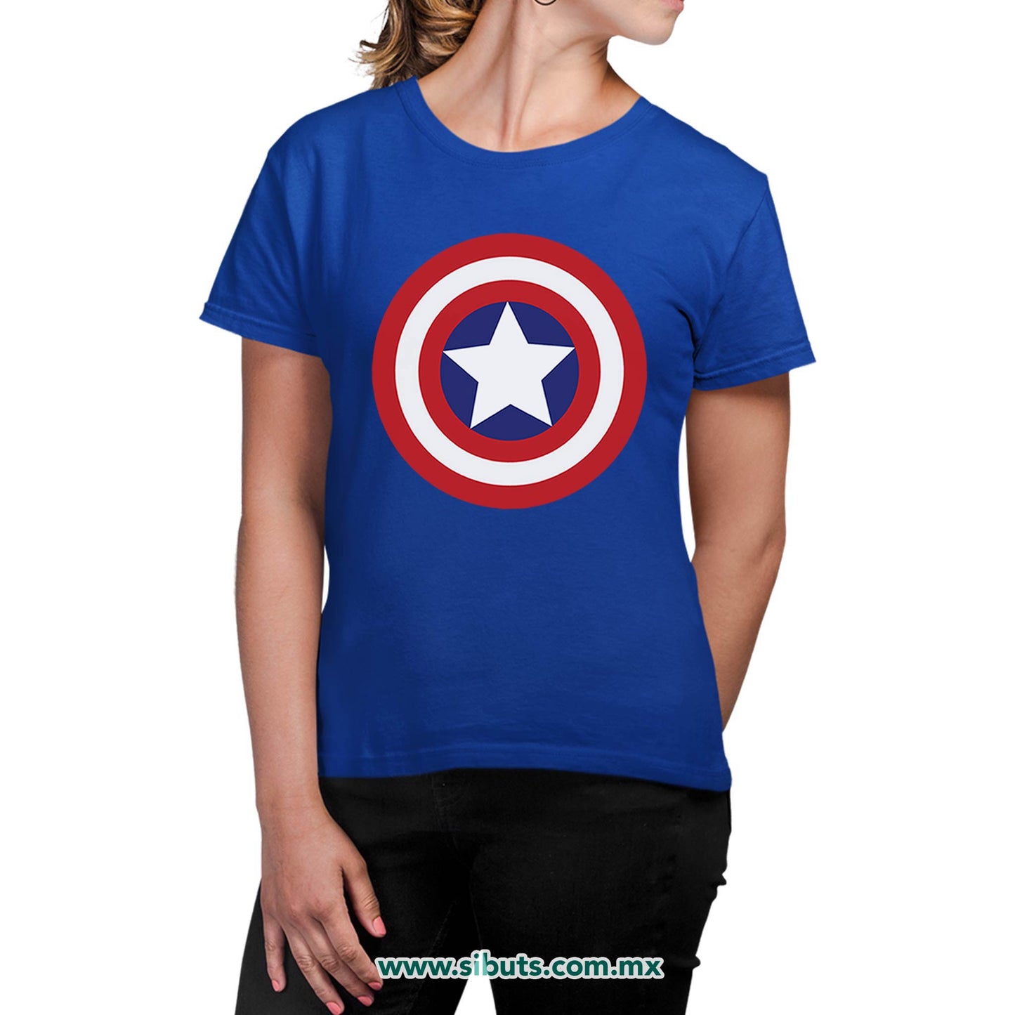 Playera Mujer Capitan America