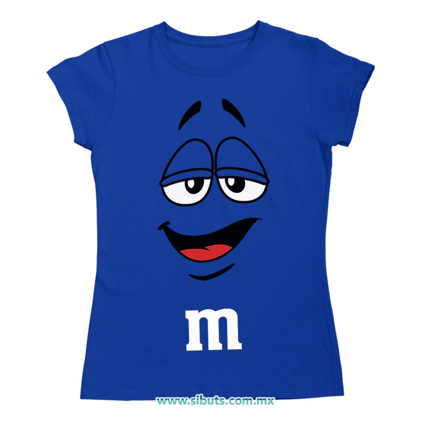 Playera Mujer Chocolate M&M Azul