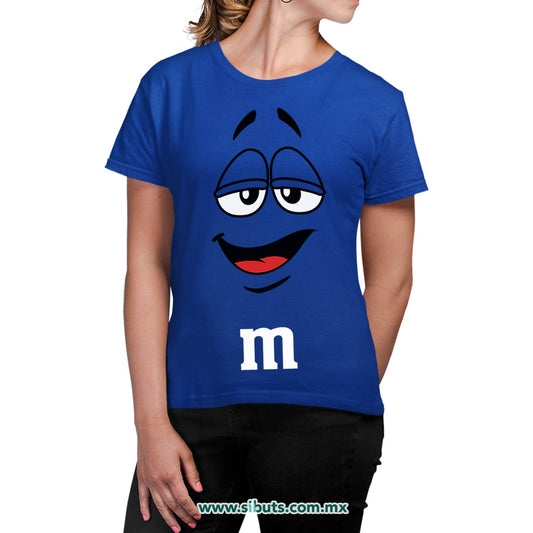 Playera Mujer Chocolate M&M Azul