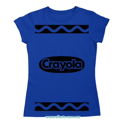 Playera Mujer Crayola Azul