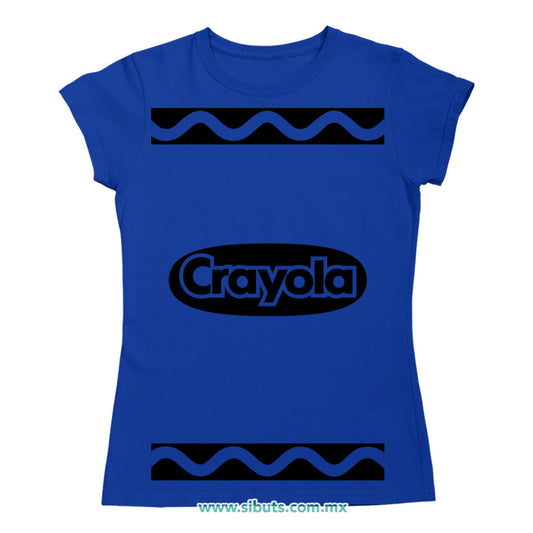 Playera Mujer Crayola Azul
