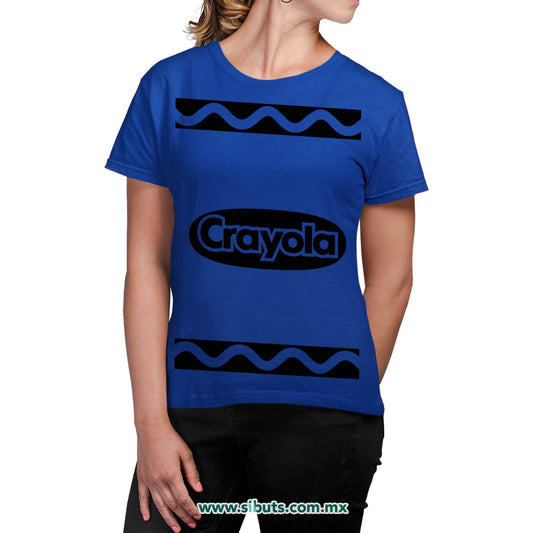 Playera Mujer Crayola Azul