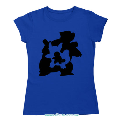 Playera Mujer Pokemon Squirttle Evolutions