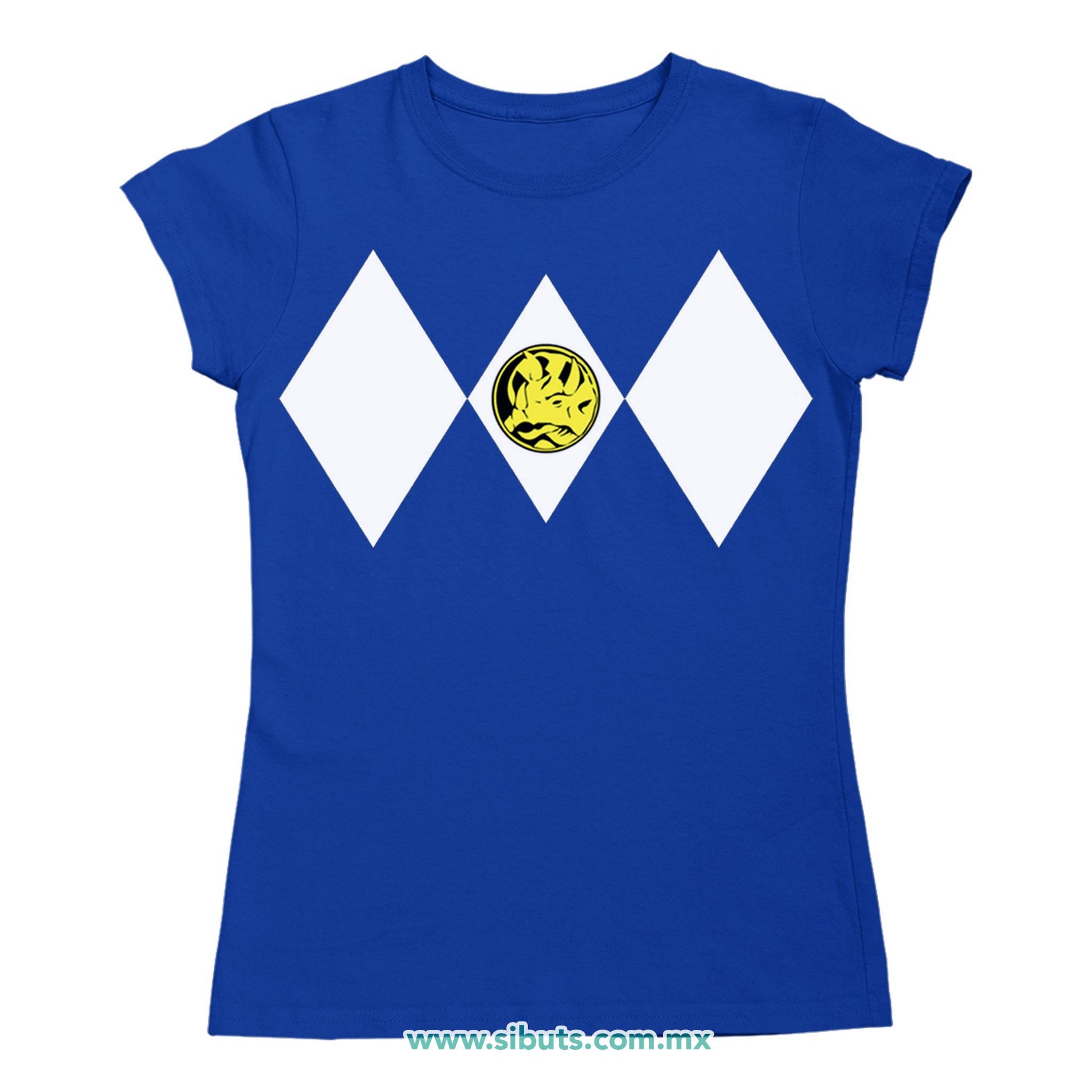 Playera Mujer Power Ranger Azul