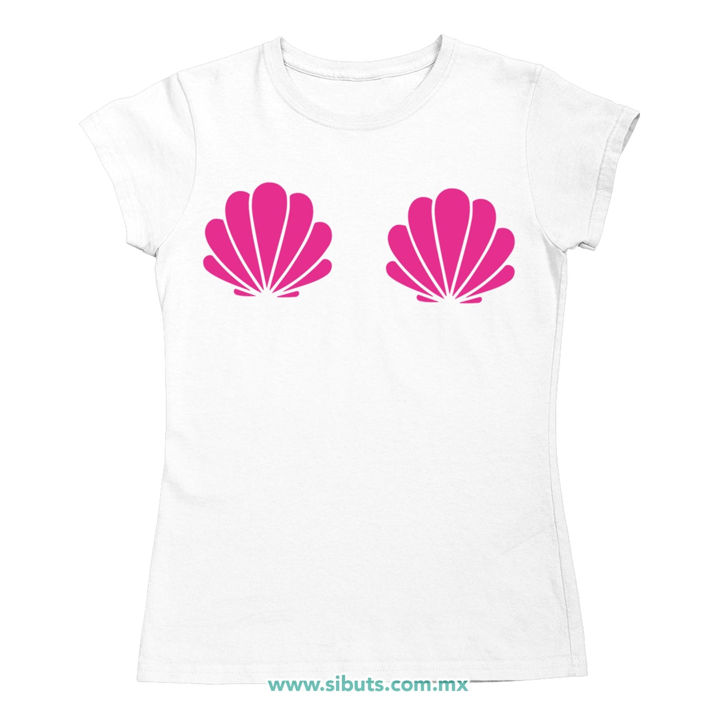 Playera Mujer Conchas Sirena