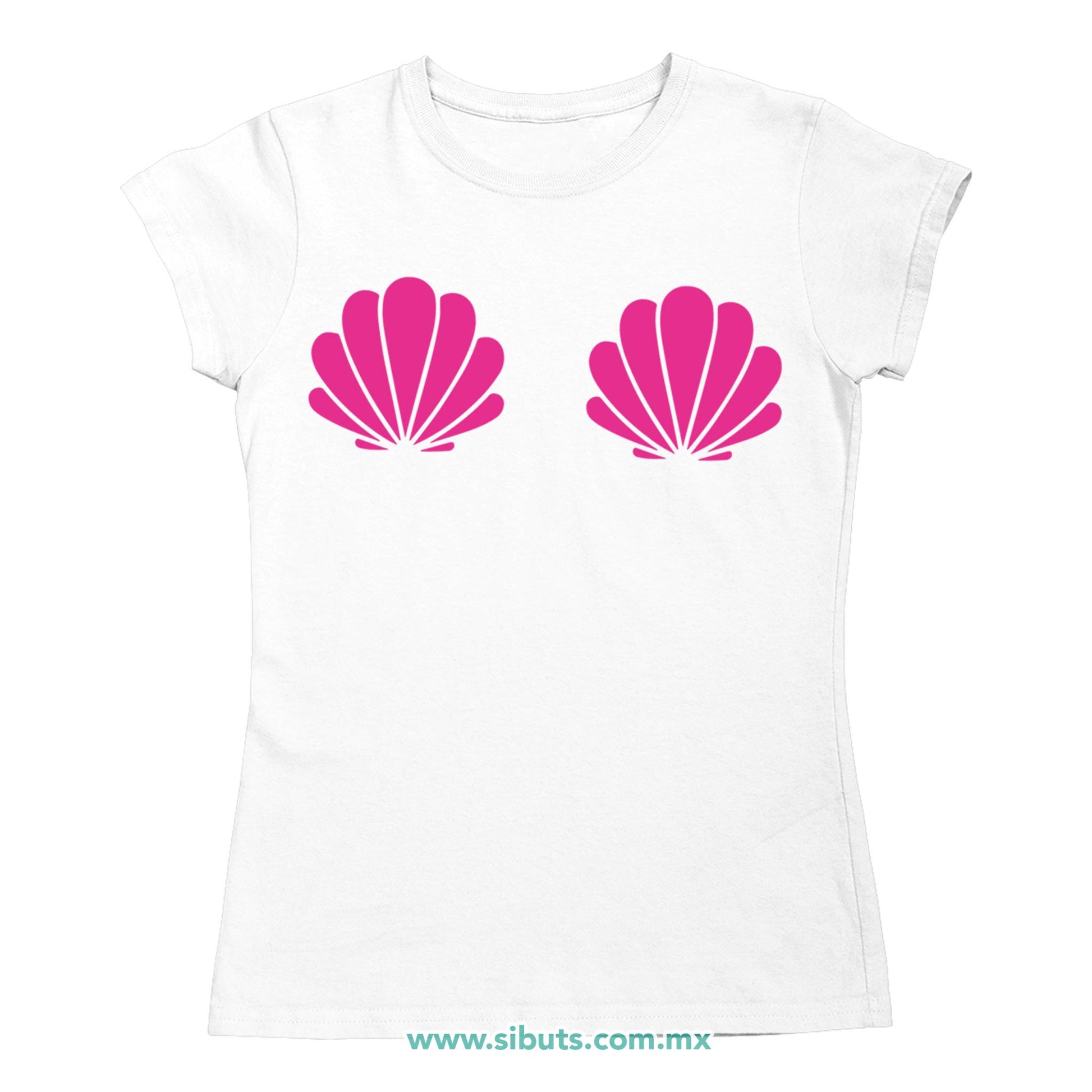 Playera Mujer Conchas Sirena