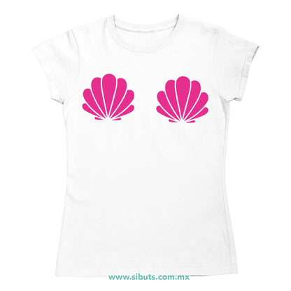 Playera Mujer Conchas Sirena
