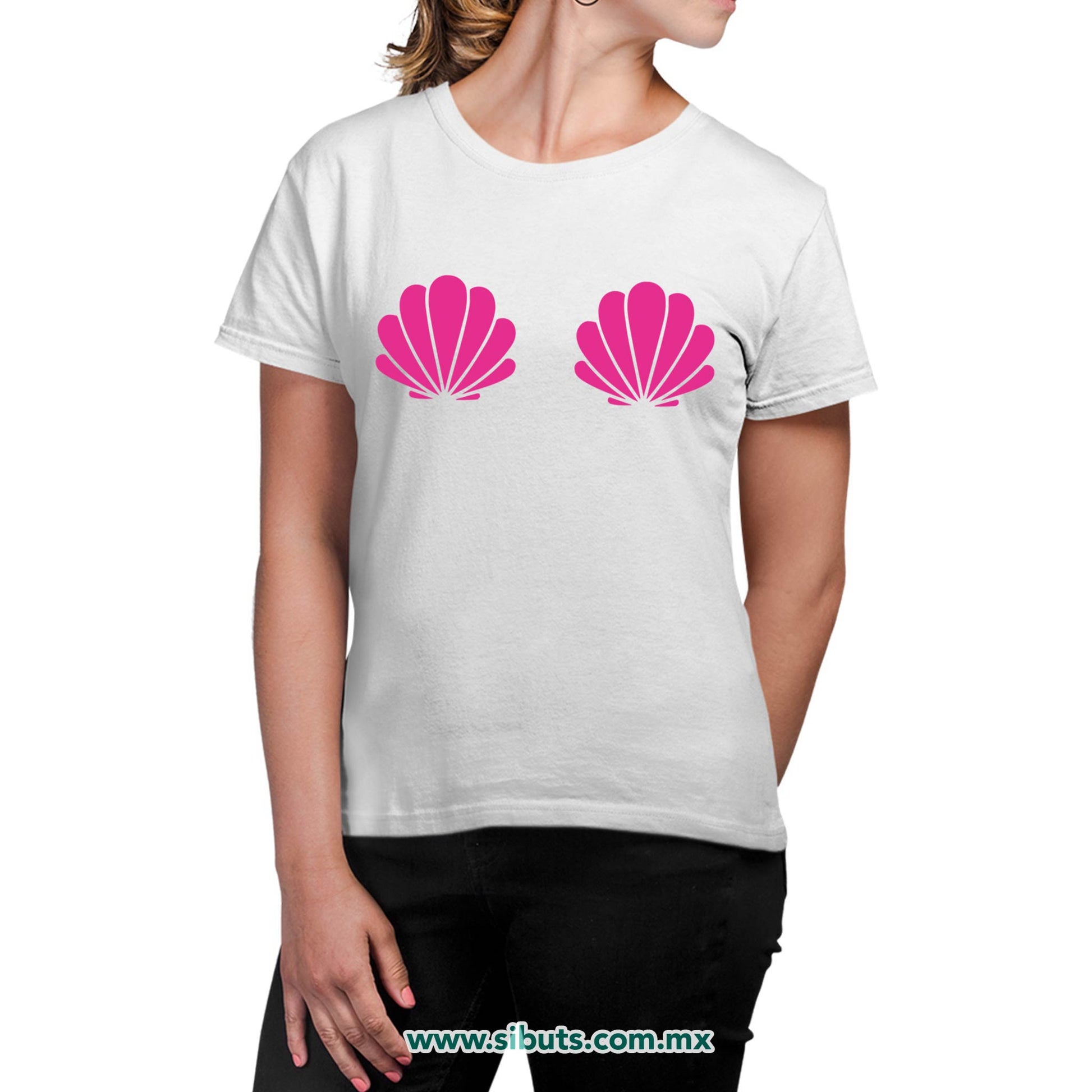 Playera Mujer Conchas Sirena