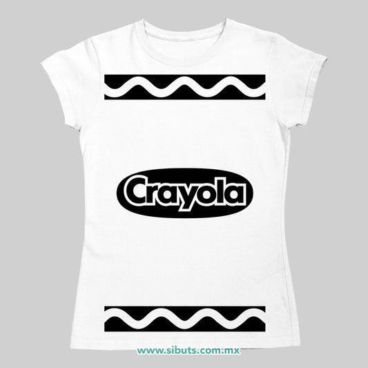 Playera Mujer Crayola Blanca