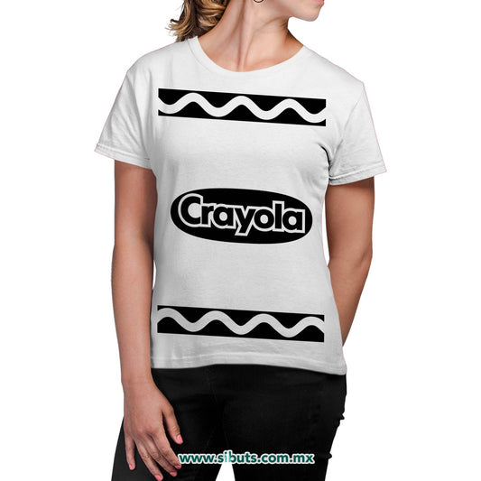 Playera Mujer Crayola Blanca