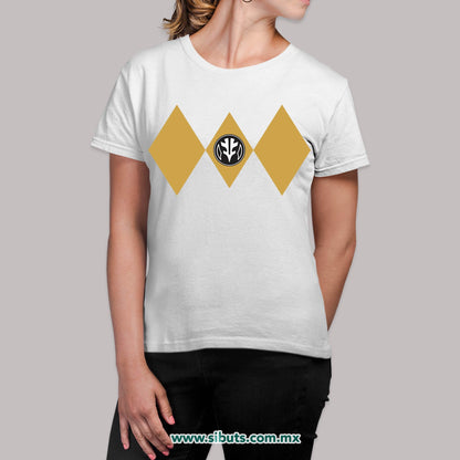 Playera Mujer Power Ranger Blanco