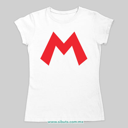 Playera Mujer Super Mario Bross Rojo