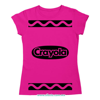 Playera Mujer Crayola Fucsia