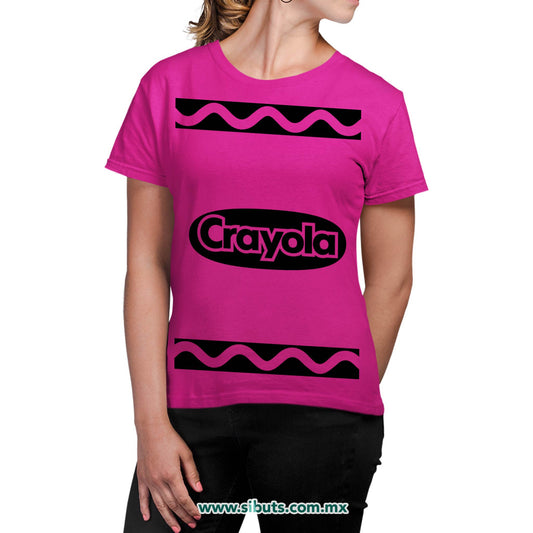 Playera Mujer Crayola Fucsia