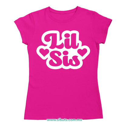 Playera Mujer Lil Sis Hermana Menor