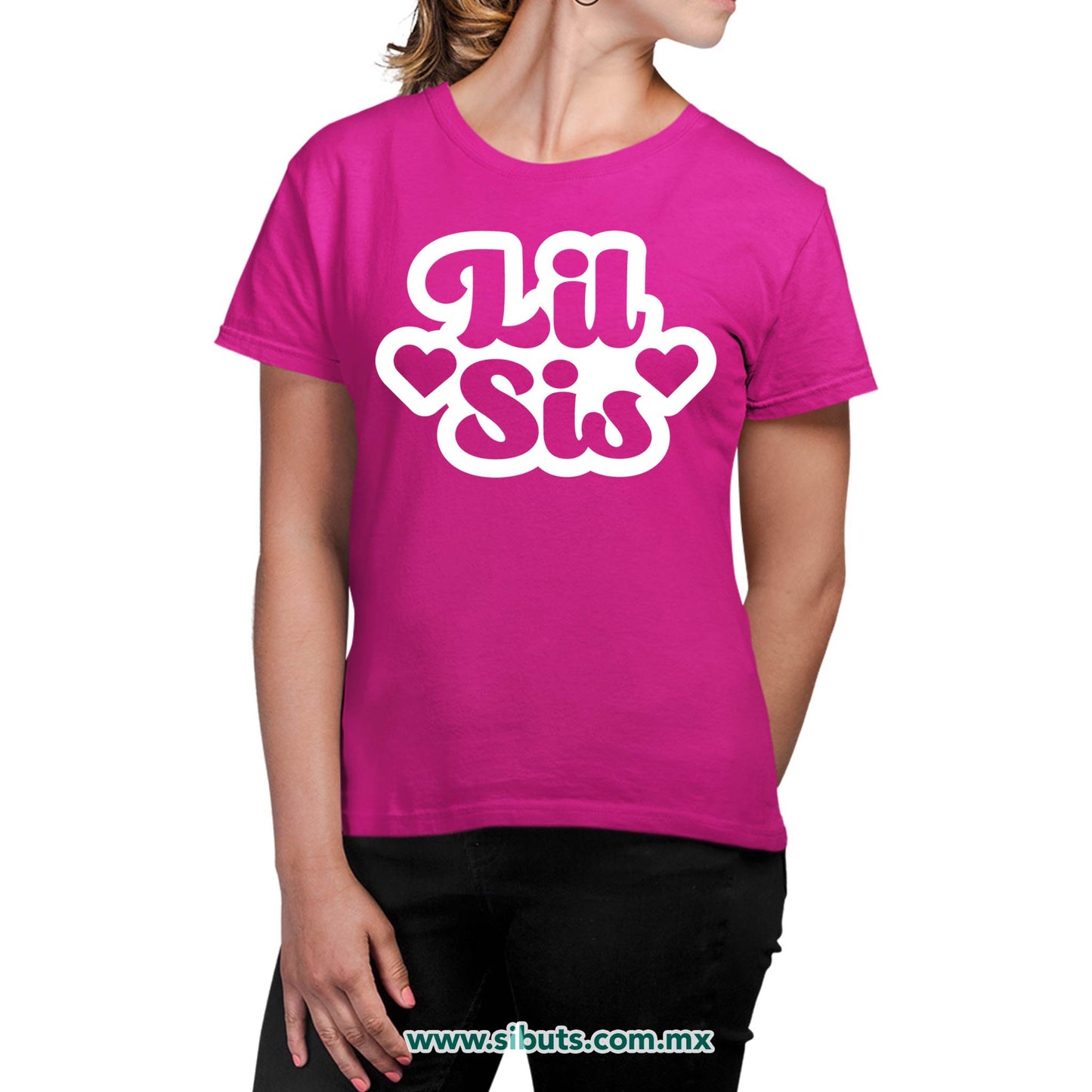 Playera Mujer Lil Sis Hermana Menor
