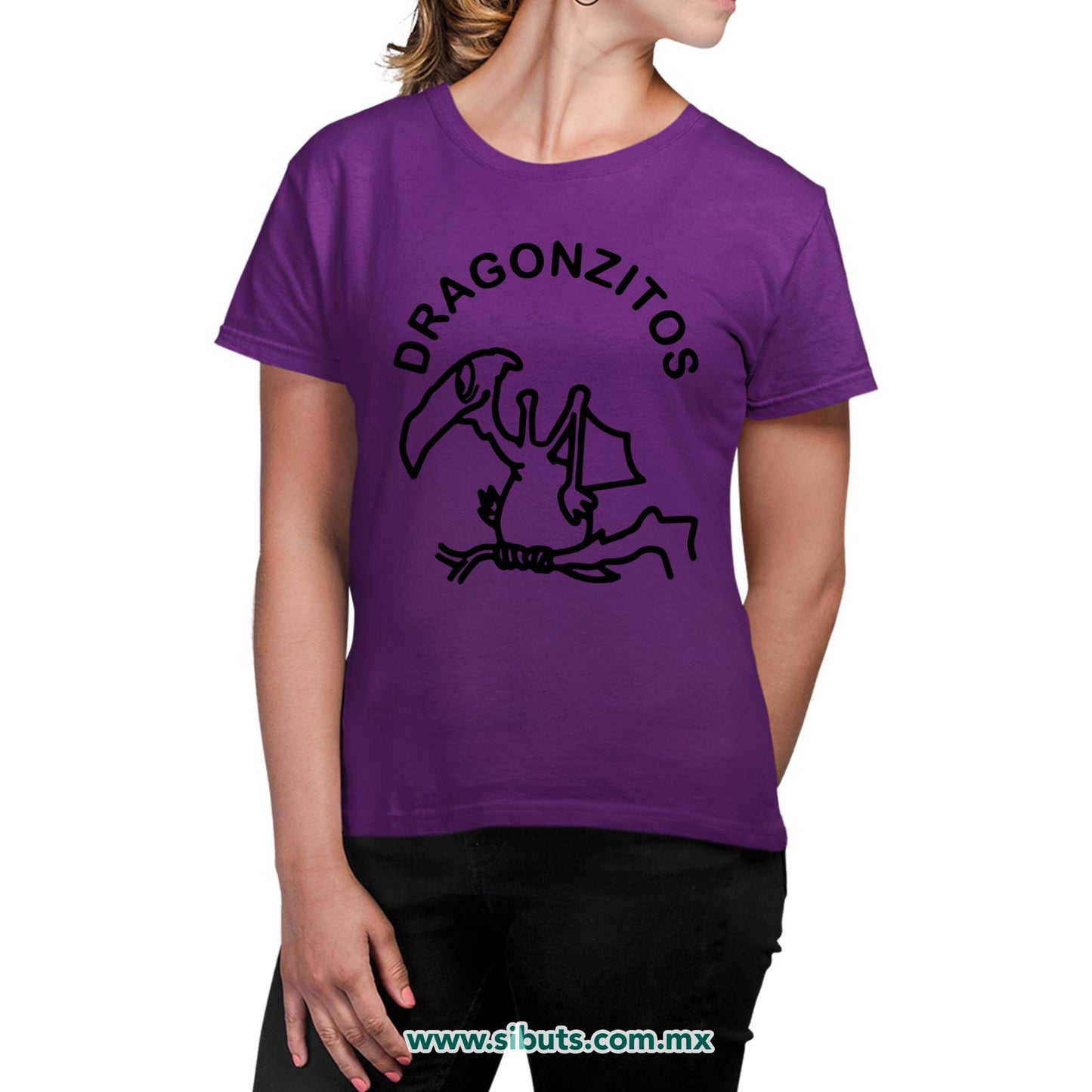 Playera Mujer Dulces Dragonzito Morado