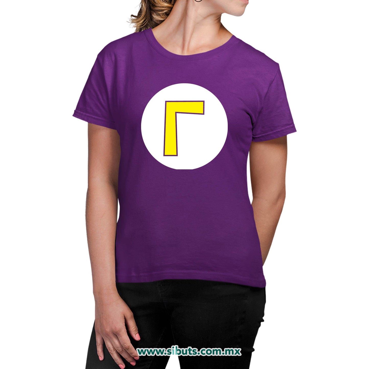 Playera Mujer Mario Bros Waluigi