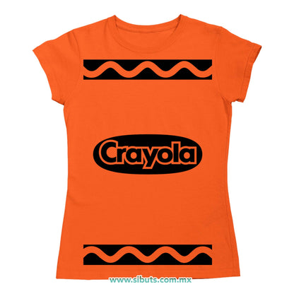 Playera Mujer Crayola Naranja