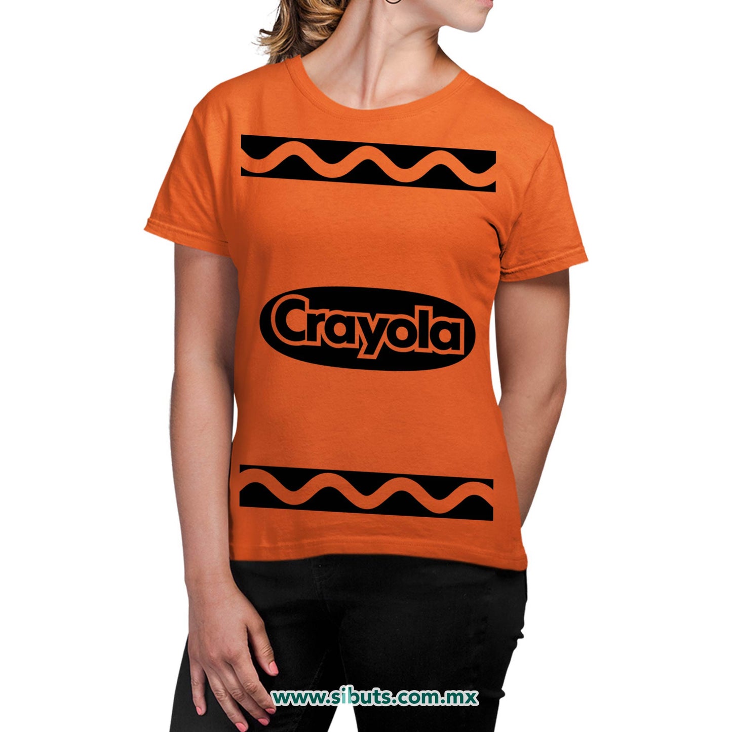 Playera Mujer Crayola Naranja