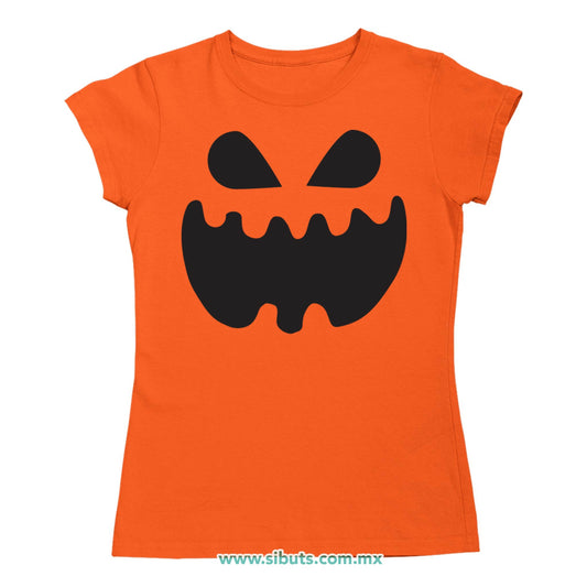 Playera Mujer Halloween Calabaza Pumpkin