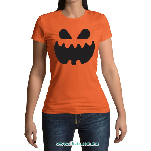 Playera Mujer Halloween Calabaza Pumpkin