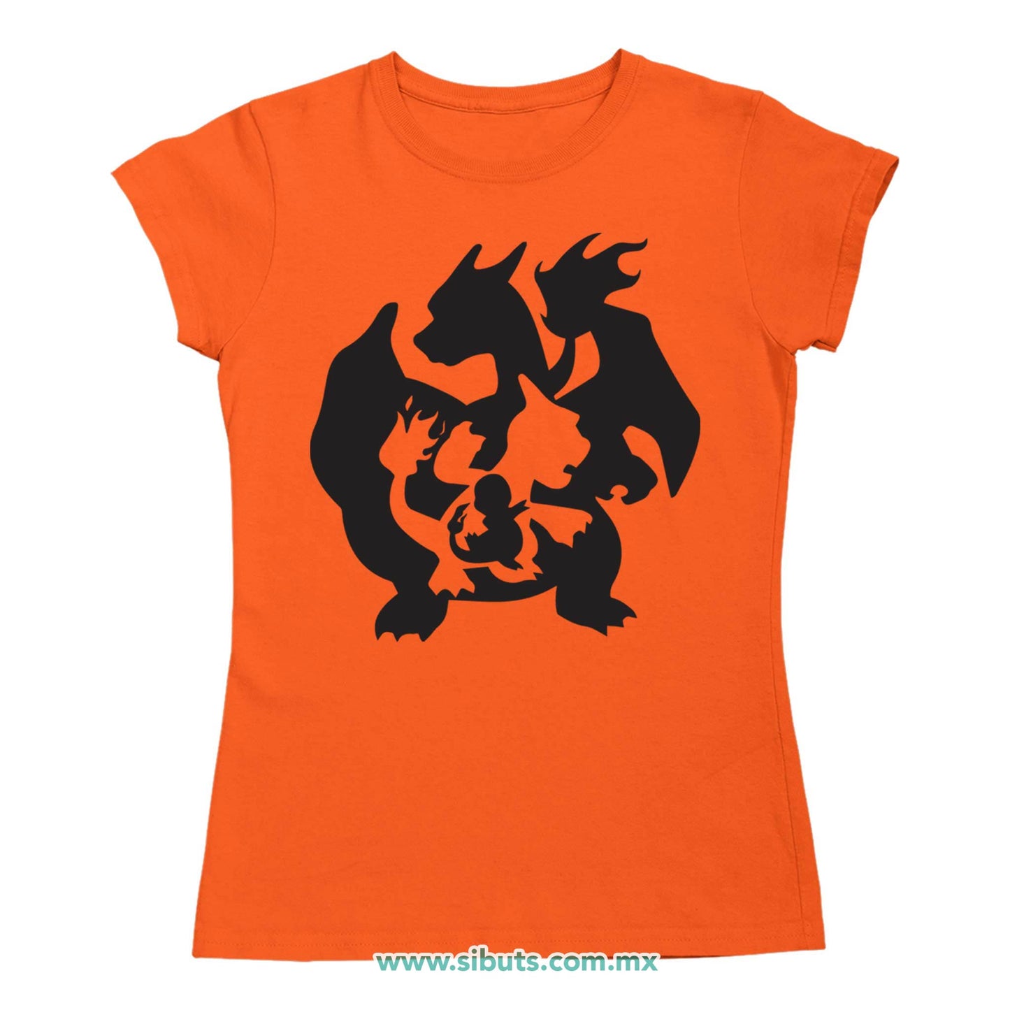 Playera Mujer Pokemon Charmander Evolutions