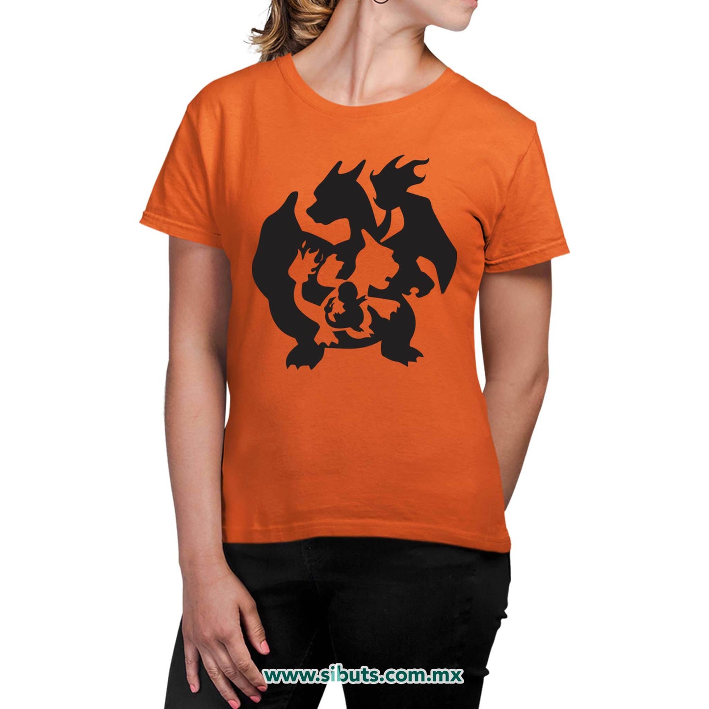 Playera Mujer Pokemon Charmander Evolutions